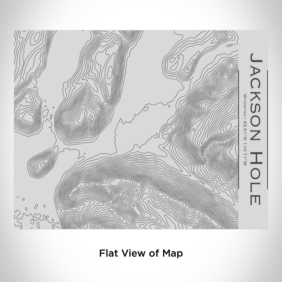 Jackson Hole – Wyoming Engraved Topographic Map Bottle with Bamboo Lid